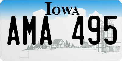 IA license plate AMA495