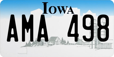 IA license plate AMA498