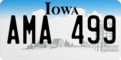 IA license plate AMA499