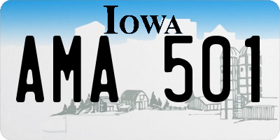 IA license plate AMA501