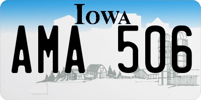 IA license plate AMA506