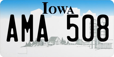 IA license plate AMA508
