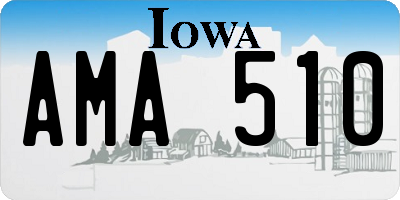 IA license plate AMA510