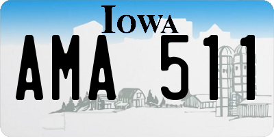 IA license plate AMA511