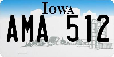 IA license plate AMA512