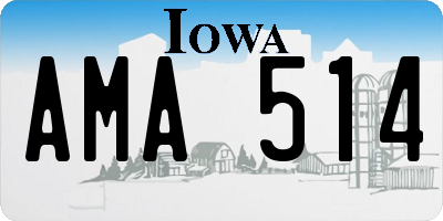 IA license plate AMA514
