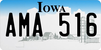 IA license plate AMA516