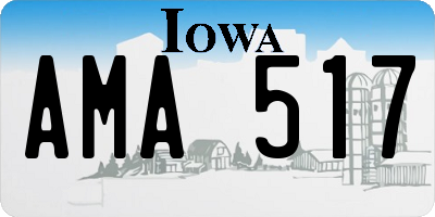 IA license plate AMA517