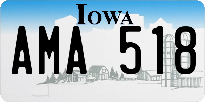 IA license plate AMA518