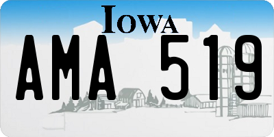 IA license plate AMA519