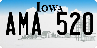 IA license plate AMA520