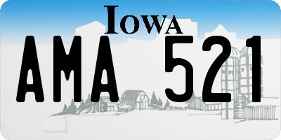 IA license plate AMA521