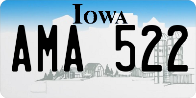 IA license plate AMA522