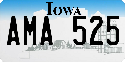 IA license plate AMA525