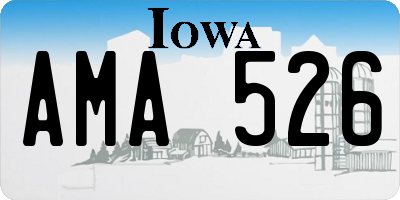 IA license plate AMA526