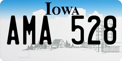 IA license plate AMA528
