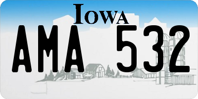 IA license plate AMA532