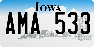 IA license plate AMA533