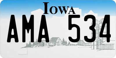 IA license plate AMA534
