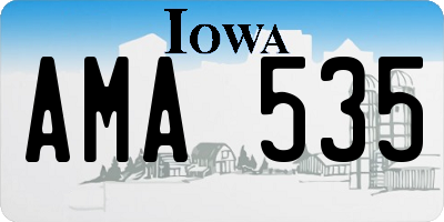IA license plate AMA535