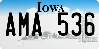 IA license plate AMA536