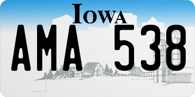 IA license plate AMA538