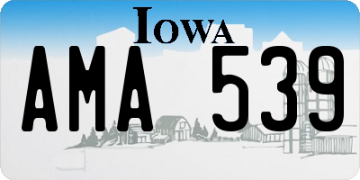 IA license plate AMA539