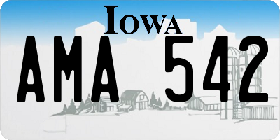 IA license plate AMA542
