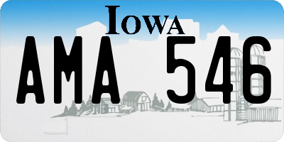 IA license plate AMA546