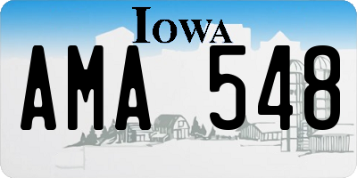 IA license plate AMA548