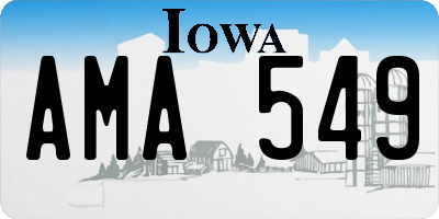 IA license plate AMA549
