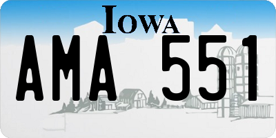 IA license plate AMA551