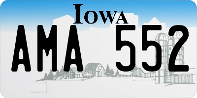 IA license plate AMA552