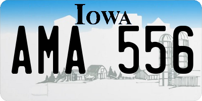 IA license plate AMA556