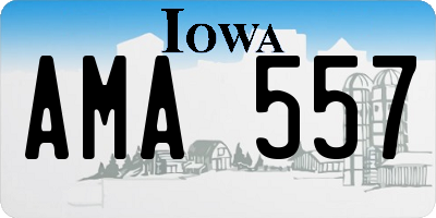 IA license plate AMA557