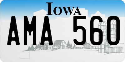 IA license plate AMA560