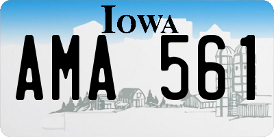 IA license plate AMA561
