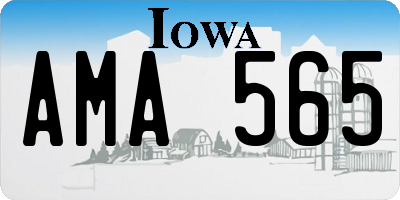IA license plate AMA565