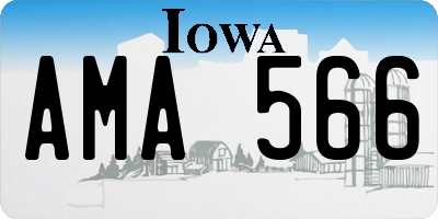 IA license plate AMA566