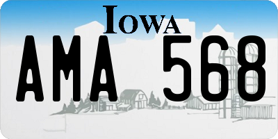 IA license plate AMA568