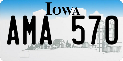 IA license plate AMA570