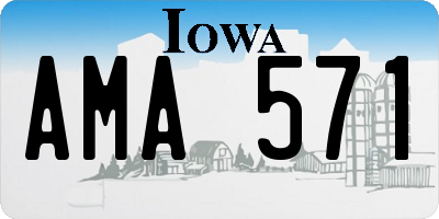 IA license plate AMA571