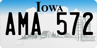 IA license plate AMA572