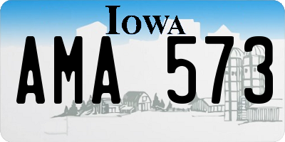 IA license plate AMA573