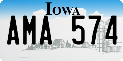 IA license plate AMA574