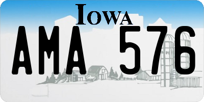 IA license plate AMA576