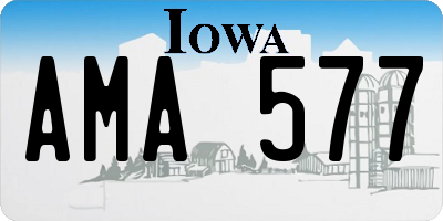 IA license plate AMA577
