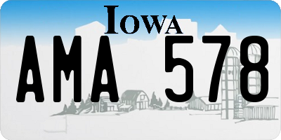 IA license plate AMA578