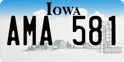IA license plate AMA581