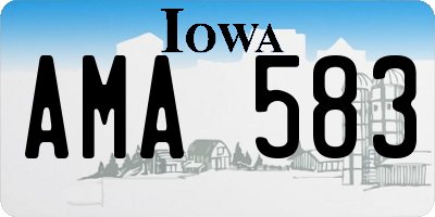 IA license plate AMA583